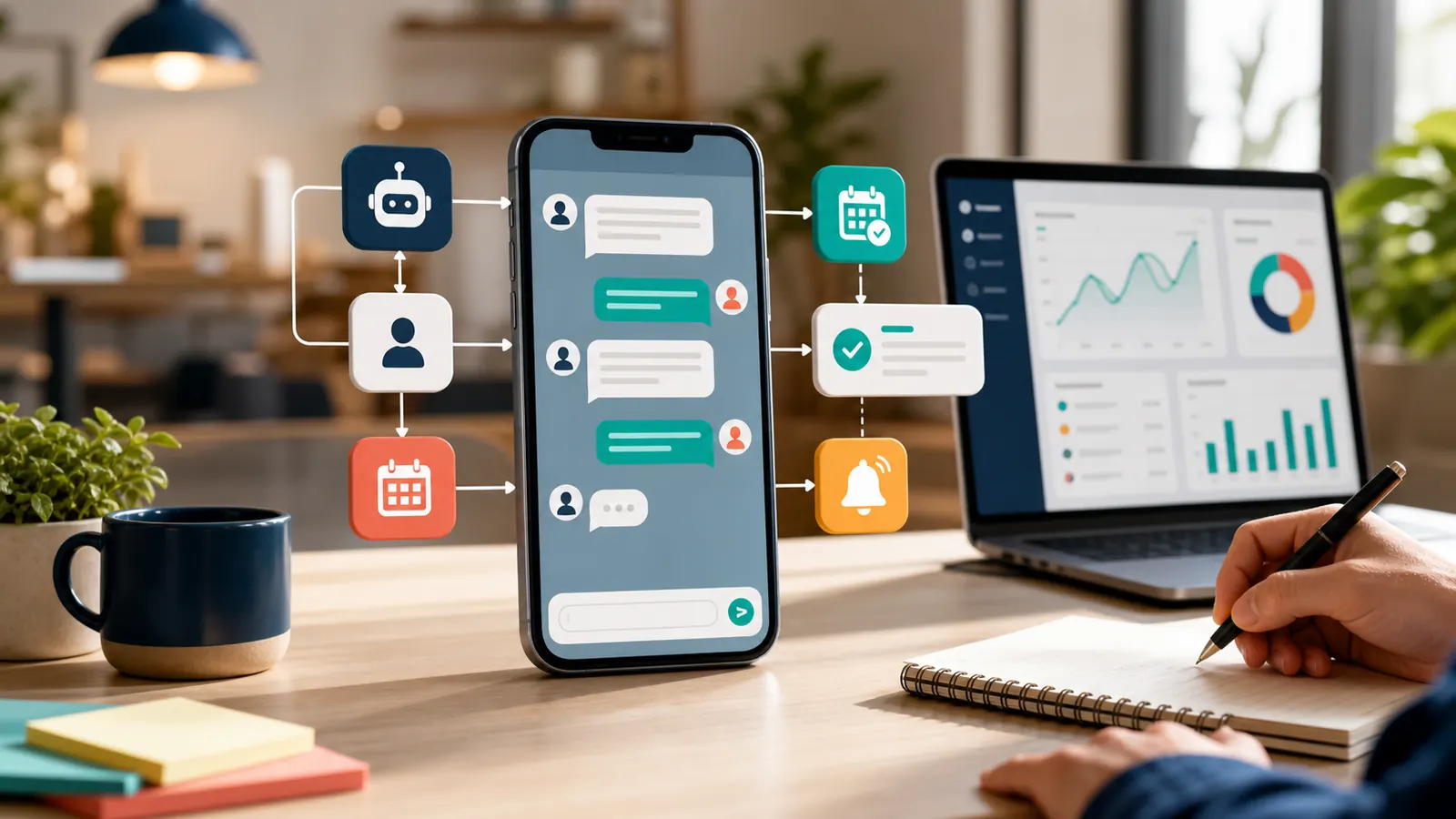 WhatsApp Business automation flow for a small business